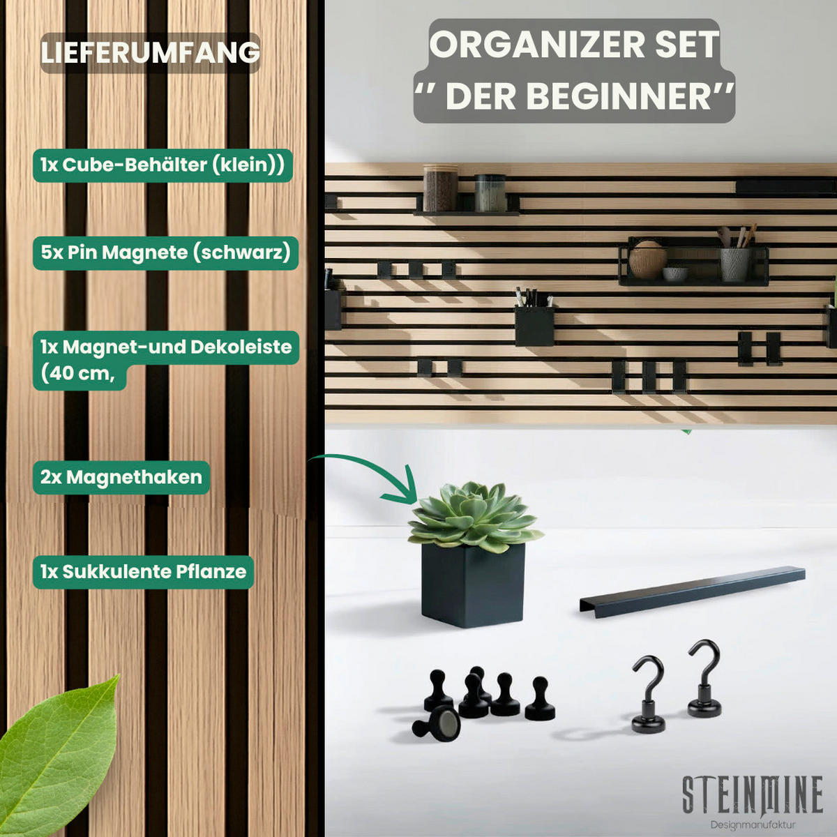 KÜCHEN-ORGANIZER-SET  - Schwarz, Basics, Metall (0,900kg)