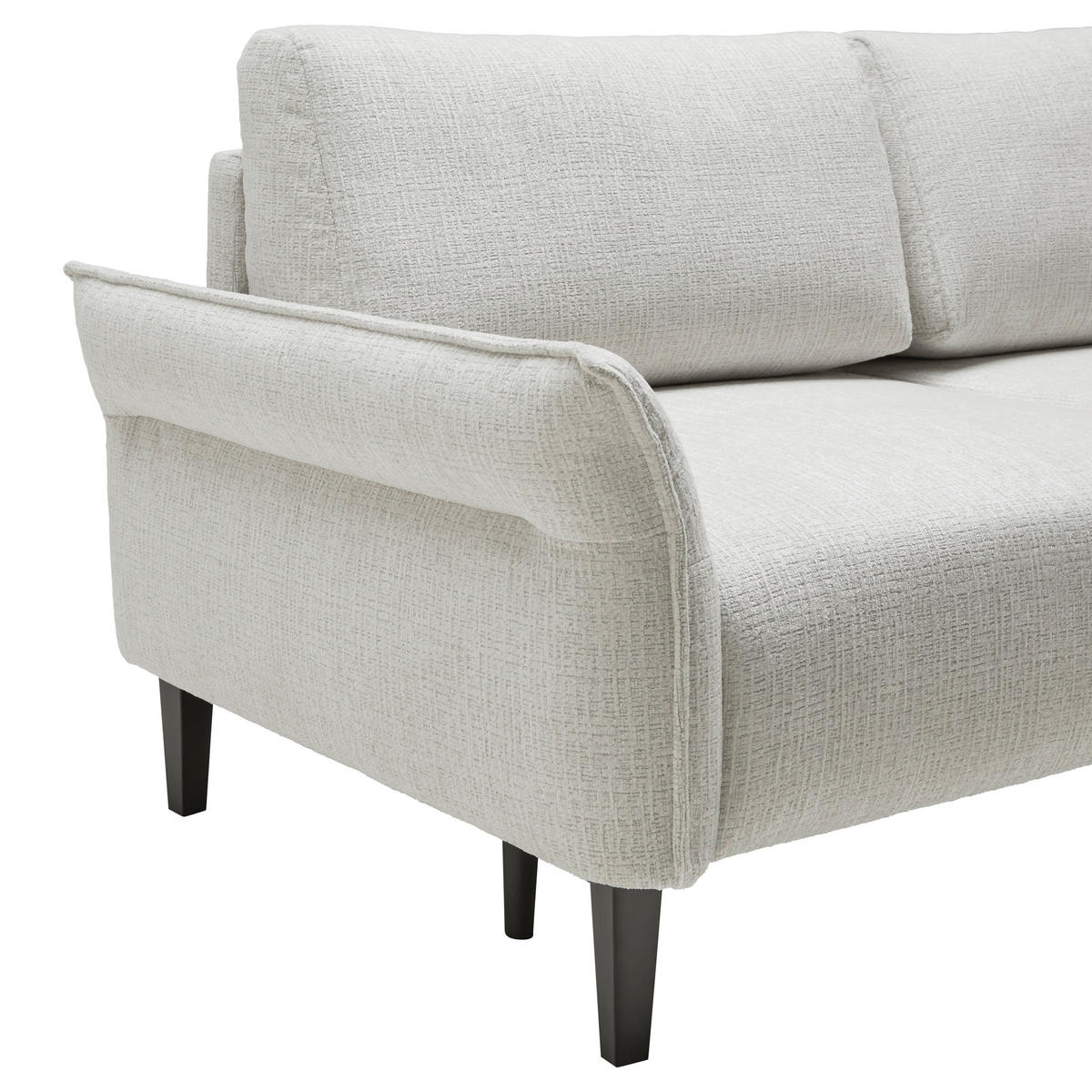 3-SITS SOFFA i vävt tyg cremefärgad  - svart/cremefärgad, Modern, trä/textil (183/85/92cm) - MID.YOU