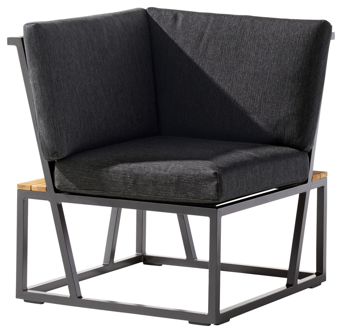 LOUNGEECKTEIL - Grau, Basics, Holz/Textil (73/78,5/73cm) - Sieger