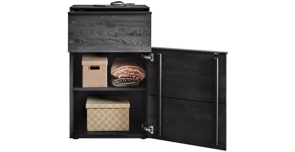 SCHUHSCHRANK 60/98/39 cm - Anthrazit/Schwarz, Design, Holz/Metall (60/98/39cm) - Johann Jakob