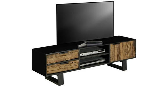 LOWBOARD 150/45/40 cm - Schwarz/Naturfarben, LIFESTYLE, Holz/Metall (150/45/40cm) - Ambia Home