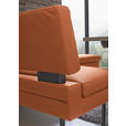 ECKBANK 158/200 cm Mikrofaser Braun, Orange   - Schwarz/Braun, Design, Textil/Metall (158/200cm) - Dieter Knoll