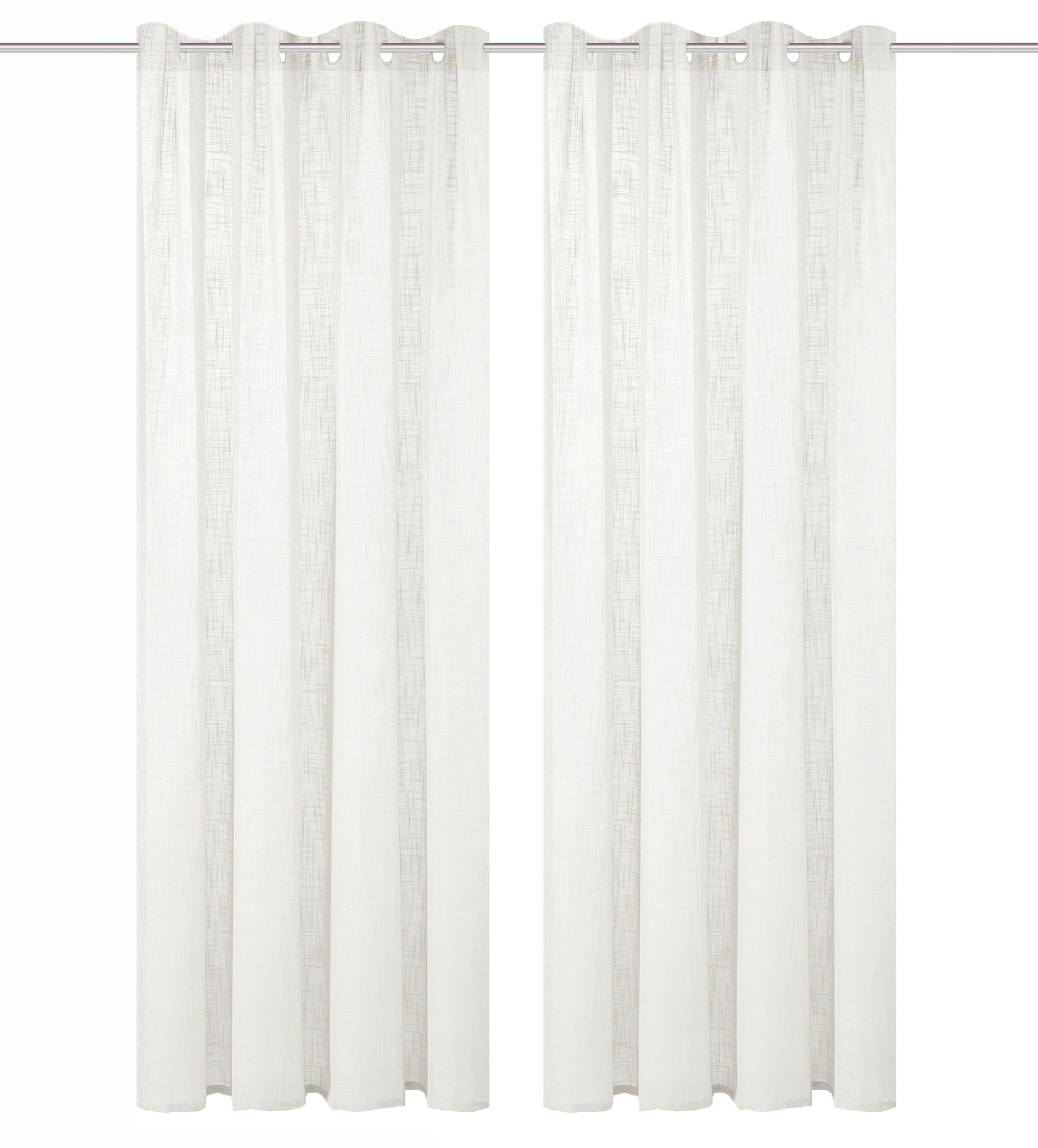 ÖSENSCHAL halbtransparent 140/160 cm - Weiß, Basics, Textil (140/160cm)
