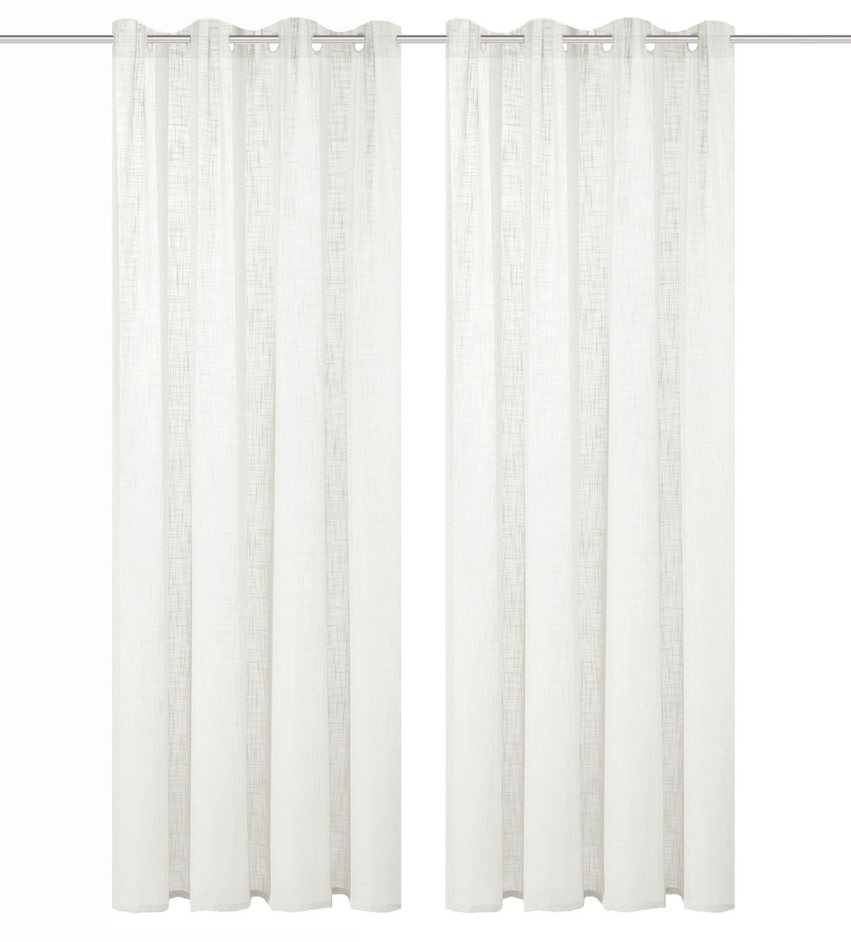 ÖSENSCHAL halbtransparent 140/225 cm   - Weiß, Basics, Textil (140/225cm)