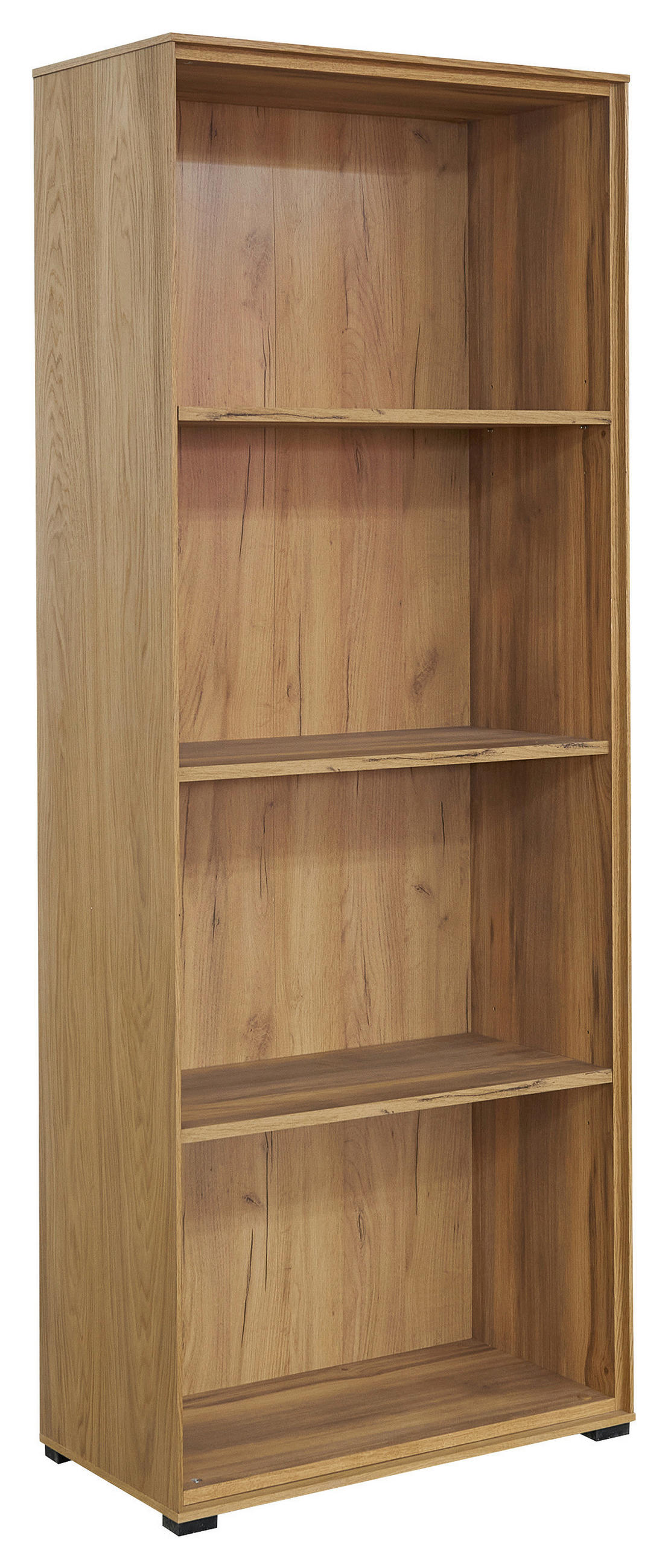 AKTENREGAL 73/189/38 cm  - Eichefarben/Schwarz, Natur, Holz/Holzwerkstoff (73/189/38cm) - Linea Natura