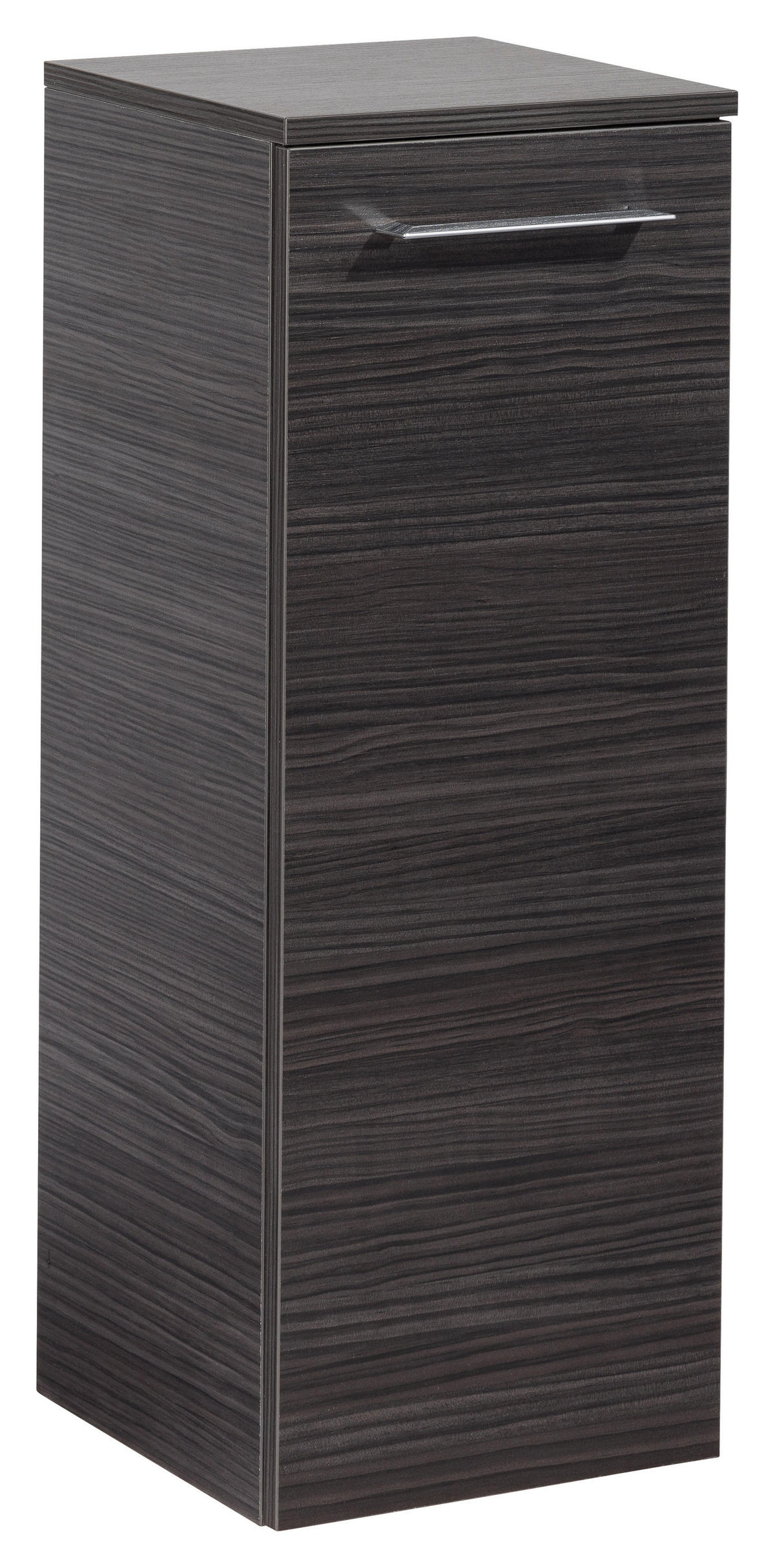 MIDISCHRANK 30,5/81/32 cm  - Dunkelbraun/Silberfarben, MODERN, Glas/Holzwerkstoff (30,5/81/32cm) - MID.YOU