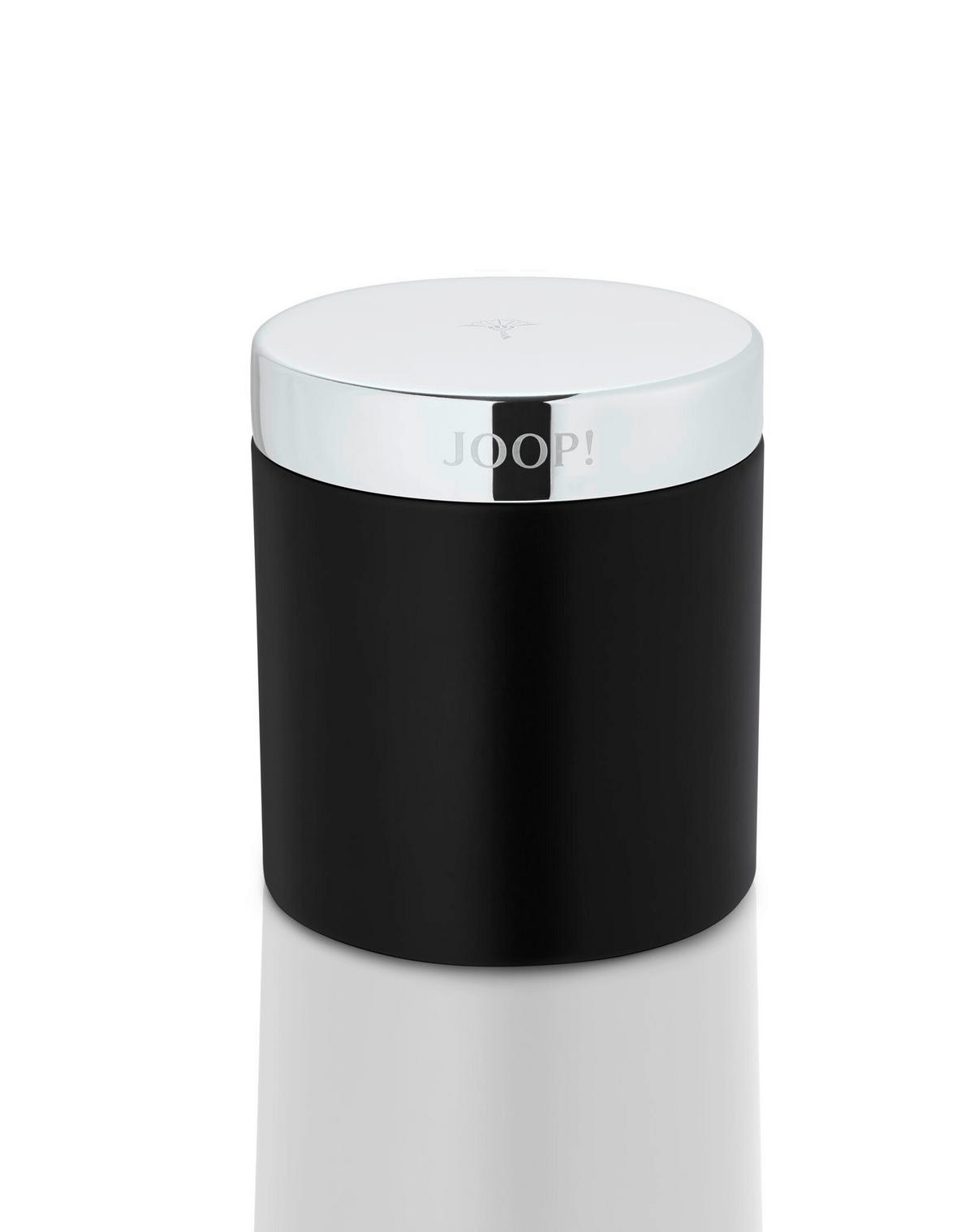 KOSMETIKDOSE - Chromfarben/Schwarz, Design, Kunststoff (7,6/8,5cm) - Joop!