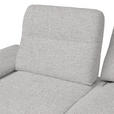 ECKSOFA in Chenille, Flachgewebe Ecru  - Ecru/Schwarz, Design, Textil/Metall (318/165cm) - Xora