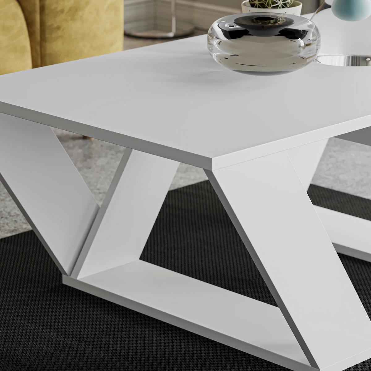 COUCHTISCH in Holzwerkstoff  - Weiss, Design, Holzwerkstoff (120/40/60cm) - Livetastic