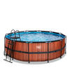 POOL SET 427/122 cm  - brun, Klassisk, plast (427/122cm) - EXIT Toys