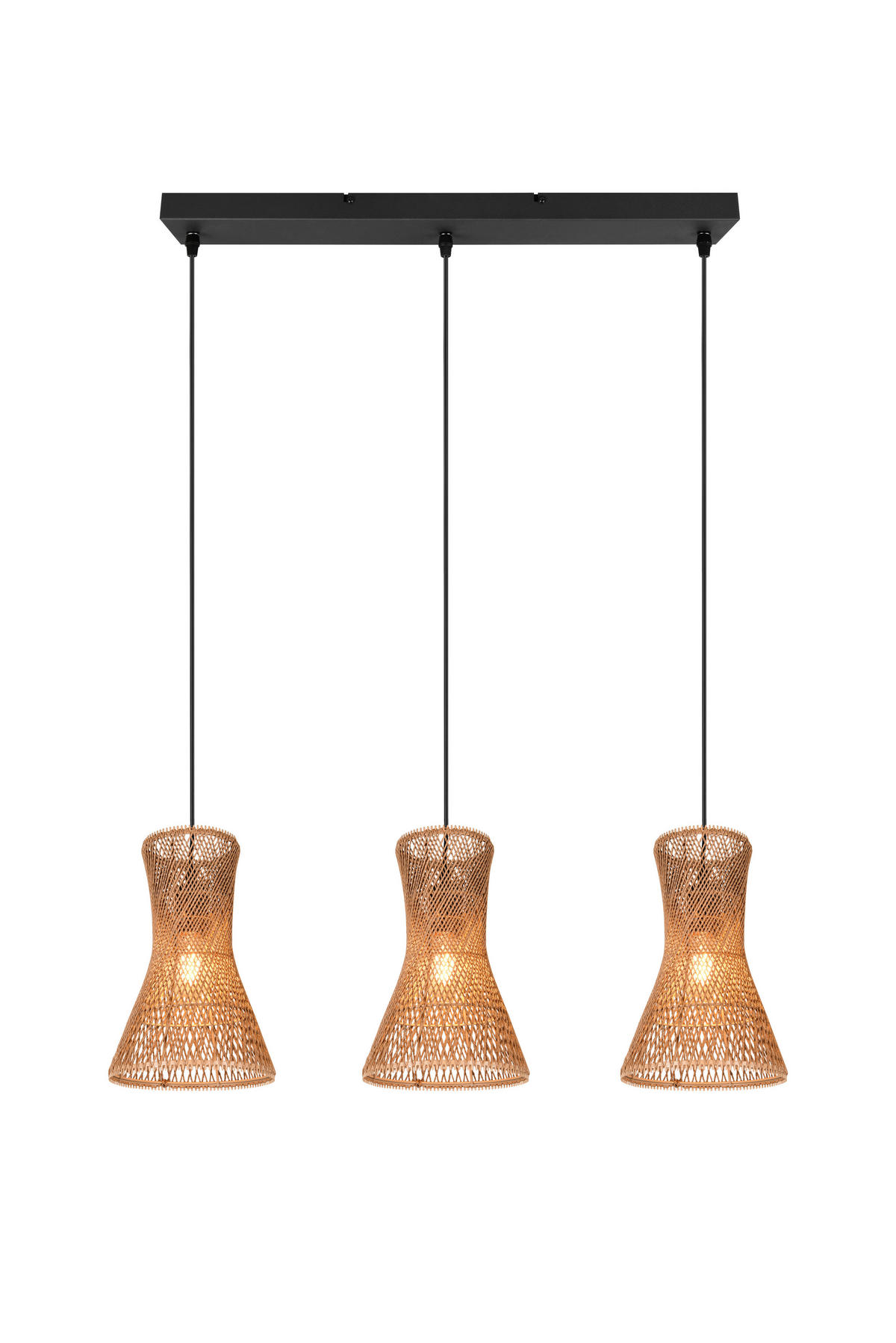 HÄNGELEUCHTE 75/20/150 cm   - Schwarz/Braun, LIFESTYLE, Papier (75/20/150cm)