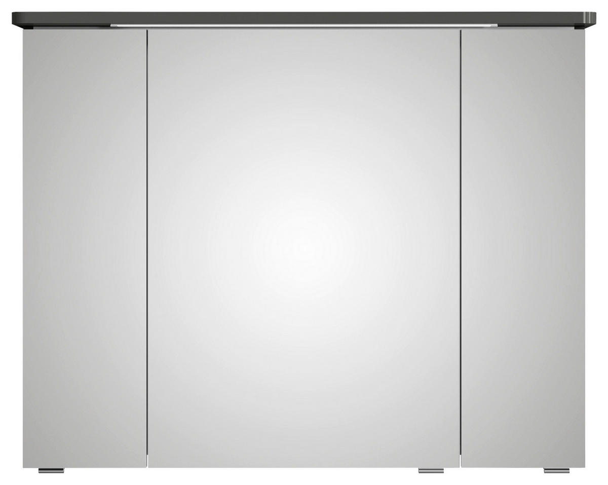 SPIEGELSCHRANK 90/72,2/17 cm  - Grau, Basics, Glas/Holzwerkstoff (90/72,2/17cm) - Xora