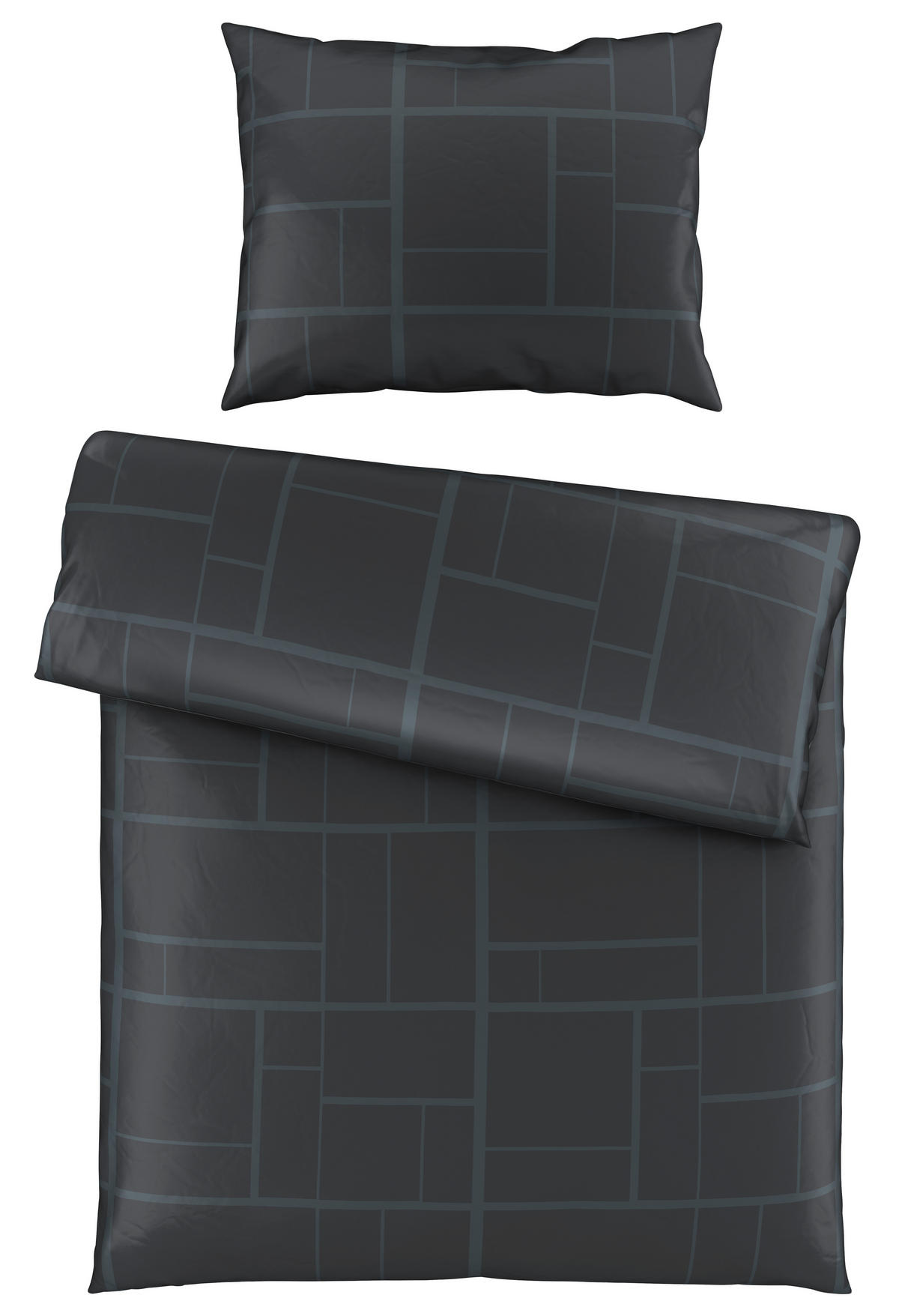 BETTWÄSCHE Satin 140/200 cm  - Anthrazit, KONVENTIONELL, Textil (140/200cm) - Dieter Knoll