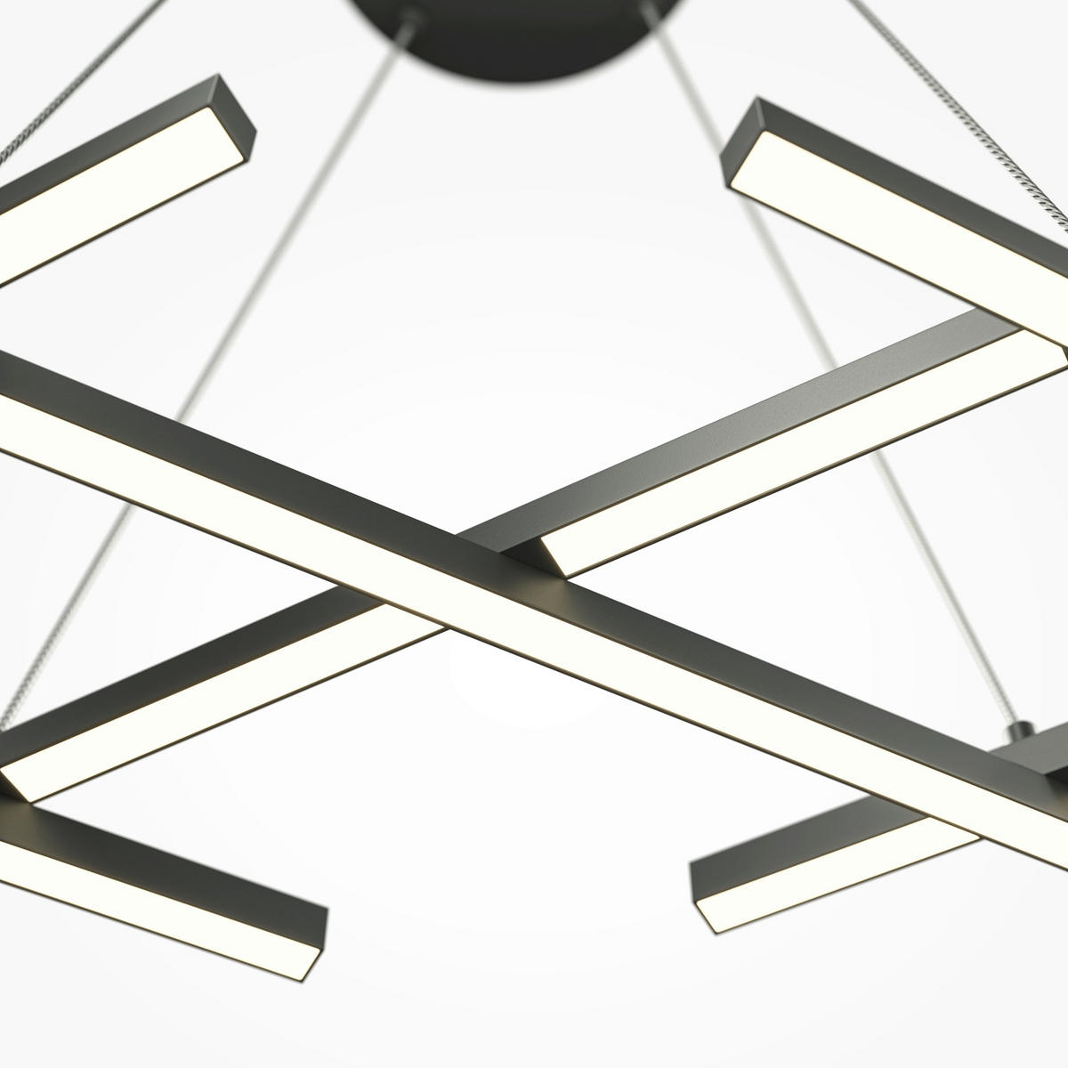 PENDELLEUCHTE Halo 103,5/307/30 cm  - Schwarz, Design, Metall (103,5/307/30cm) - MAYTONI