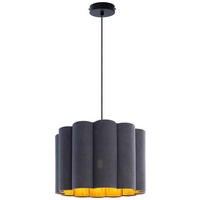 HÄNGELEUCHTE 40/120 cm  - Schwarz/Grau, Trend, Kunststoff/Textil (40/120cm) - Novel