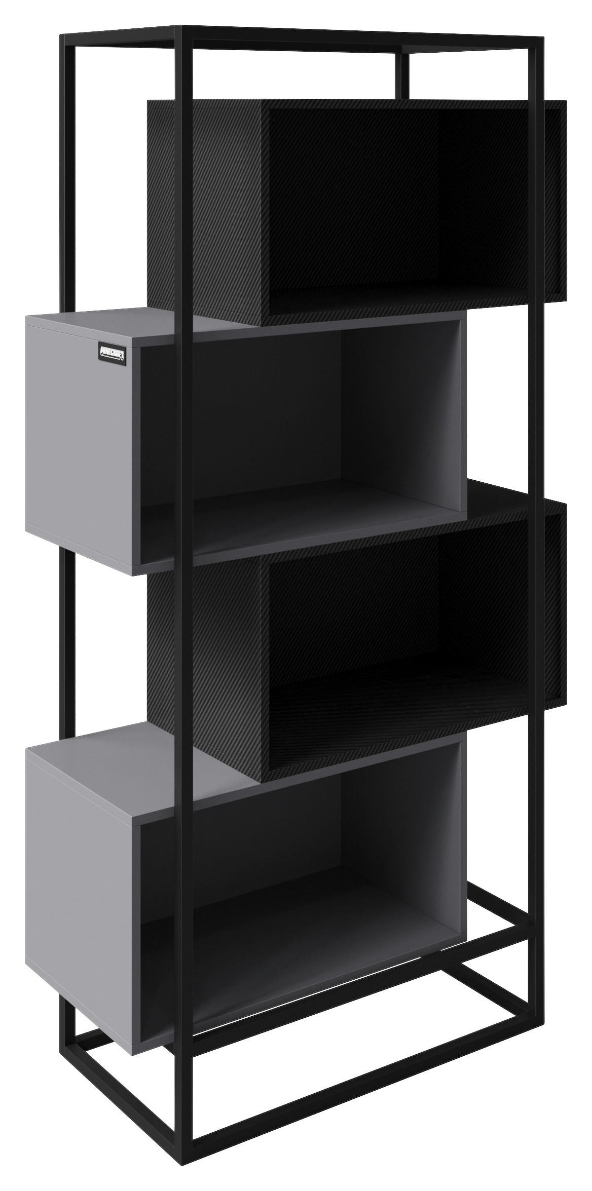 Minecraft REGAL Grau, Schwarz 70cm × 38cm × 164cm