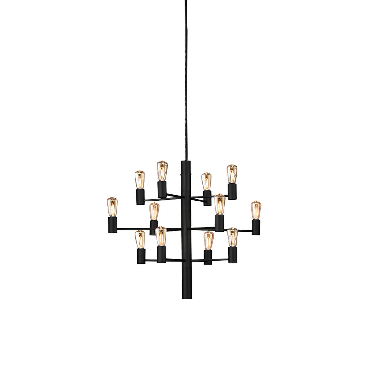 LED-HÄNGLAMPA Manola 60/50 cm  - svart, Klassisk, metall (60/50cm) - Belid