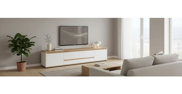 LOWBOARD - Schwarz/Weiß, MODERN, Holzwerkstoff (180/40/42cm) - Carryhome