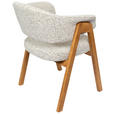 ARMLEHNSTUHL   Bouclé  Sandfarben  - Sandfarben/Eichefarben, KONVENTIONELL, Holz/Textil (63,5/82/58cm) - Linea Natura
