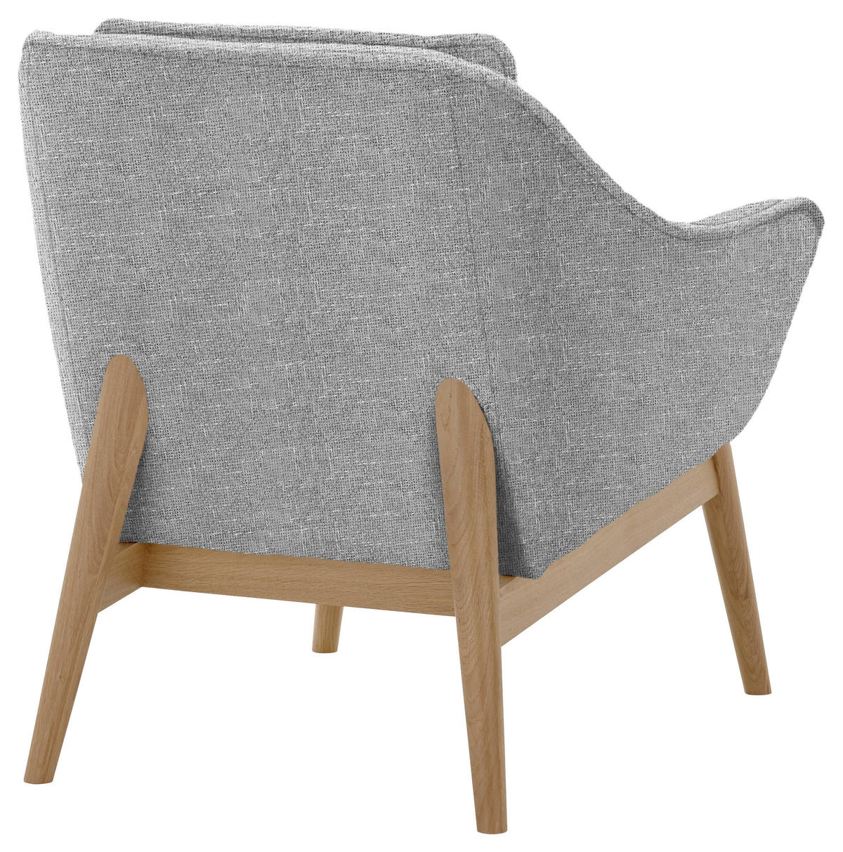 SESSEL in Chenille Grau  - Naturfarben/Grau, KONVENTIONELL, Holz/Textil (77/90/85cm) - SetOne by Musterring