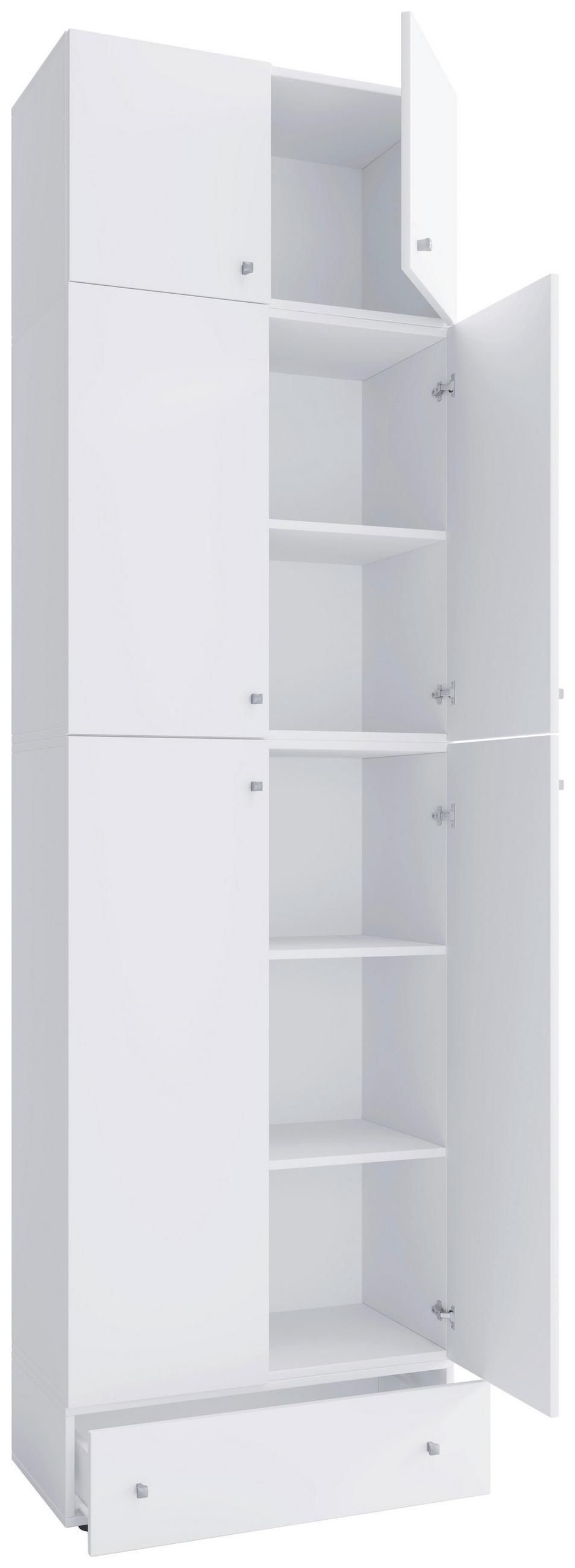 SKOSKÅP  i 70/240/39 cm  - vit/grå, Modern, trämaterial/plast (70/240/39cm) - MID.YOU