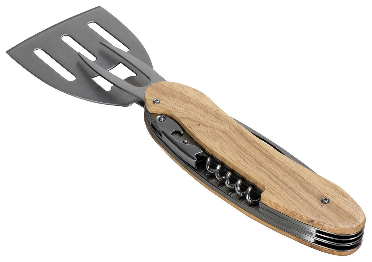 GRILLBESTECK - Braun, Design, Holz/Metall (29.5/9/2.5cm) - Nouvel