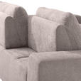 ECKSOFA in Flachgewebe Beige  - Beige, Design, Textil/Metall (260/188cm) - Hom`in