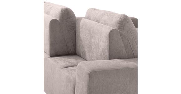 ECKSOFA in Flachgewebe Beige  - Beige, Design, Textil/Metall (260/188cm) - Hom`in