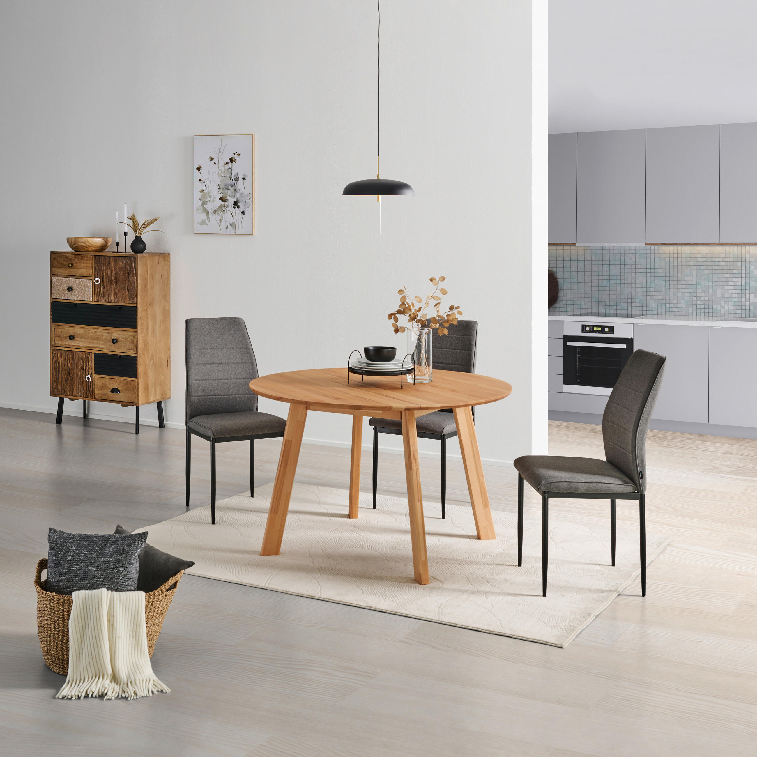 ESSTISCH in Holz 120/120/75 cm  - Kernbuche, Natur, Holz (120/120/75cm) - Livetastic