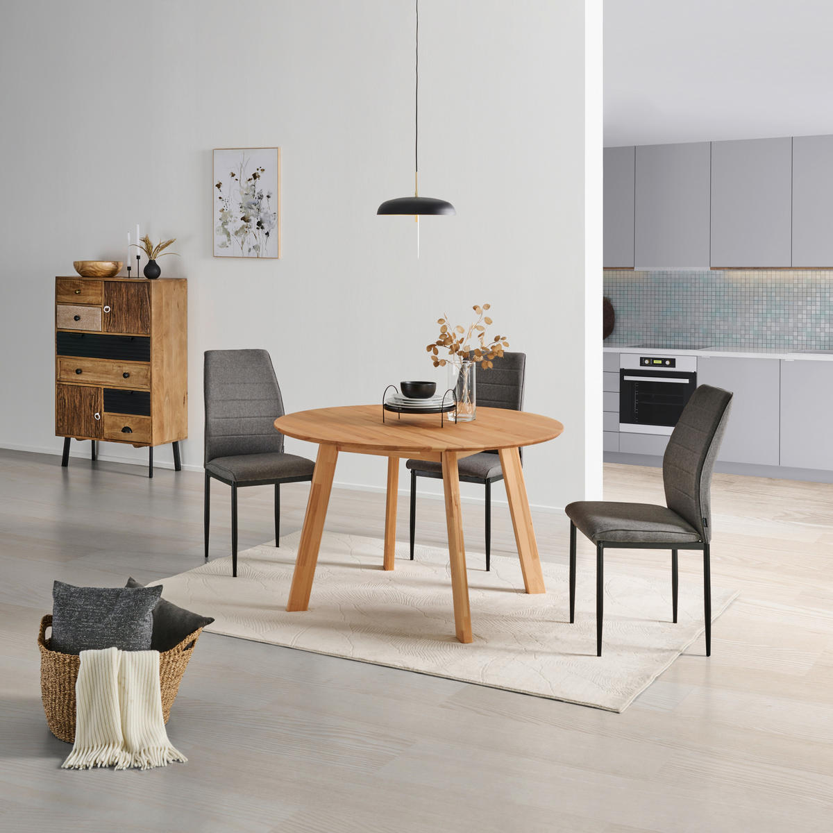 ESSTISCH in Holz 120/120/75 cm  - Kernbuche, Natur, Holz (120/120/75cm) - Livetastic