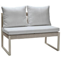 2-SITZER-BANK 110/85/75 cm  in Hellgrau, Greige  - Greige/Hellgrau, Design, Textil/Metall (110/85/75cm) - Stern
