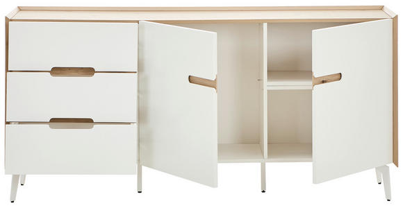 SIDEBOARD in 164/78/40 cm - Eiche Artisan/Weiß, Design, Holzwerkstoff/Metall (164/78/40cm) - Carryhome