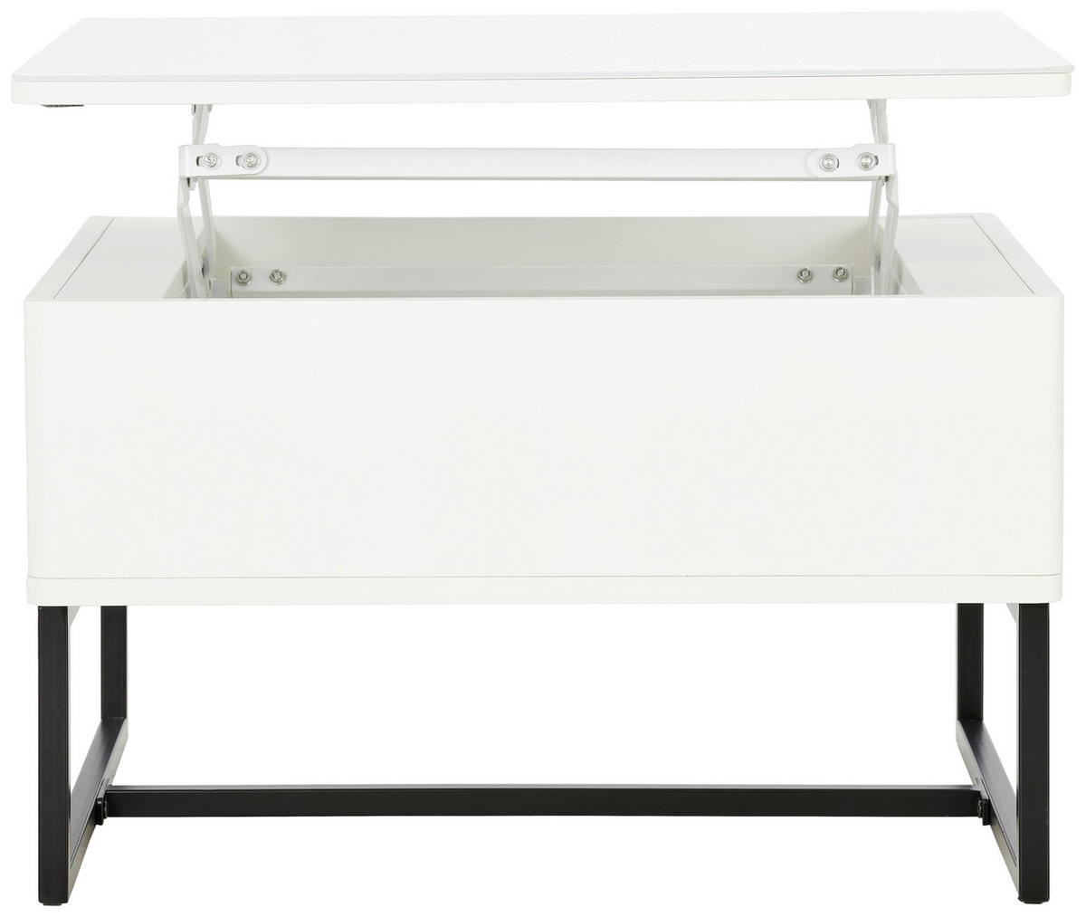 KLUBSKA MIZA, 70/40,5-65,5/60 cm črna, bela  - črna/bela, Design, kovina (70/40,5-65,5/60cm) - Livetastic
