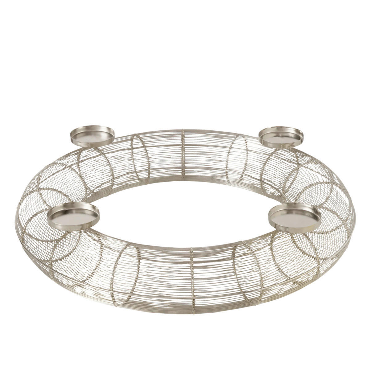 SVIJEĆNJAK - srebrne boje, Basics, metal (58/58/13cm)