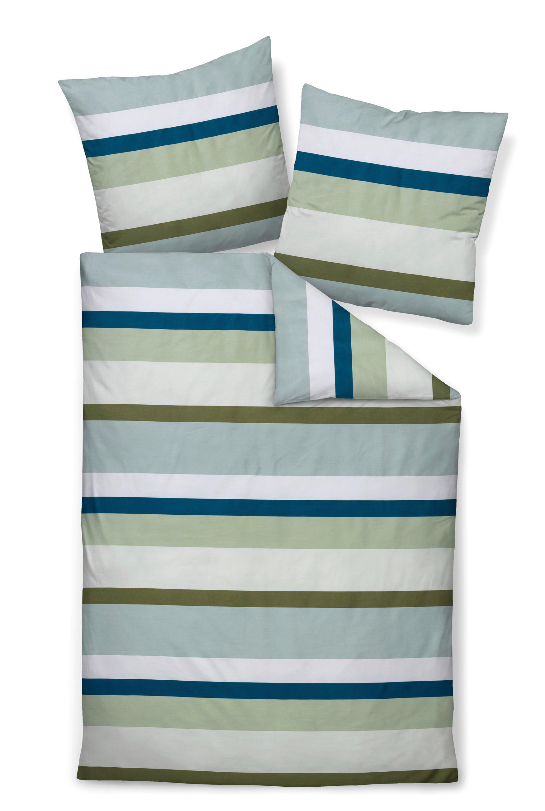 POSTELJNINA 135/200 cm mako saten zelena  - zelena, Konvencionalno, tekstil (135/200cm) - Janine