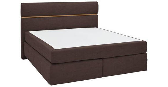 BOXSPRINGBETT 180/200 cm  in Eichefarben, Dunkelbraun  - Eichefarben/Dunkelbraun, KONVENTIONELL, Holz/Kunststoff (180/200cm) - Dieter Knoll