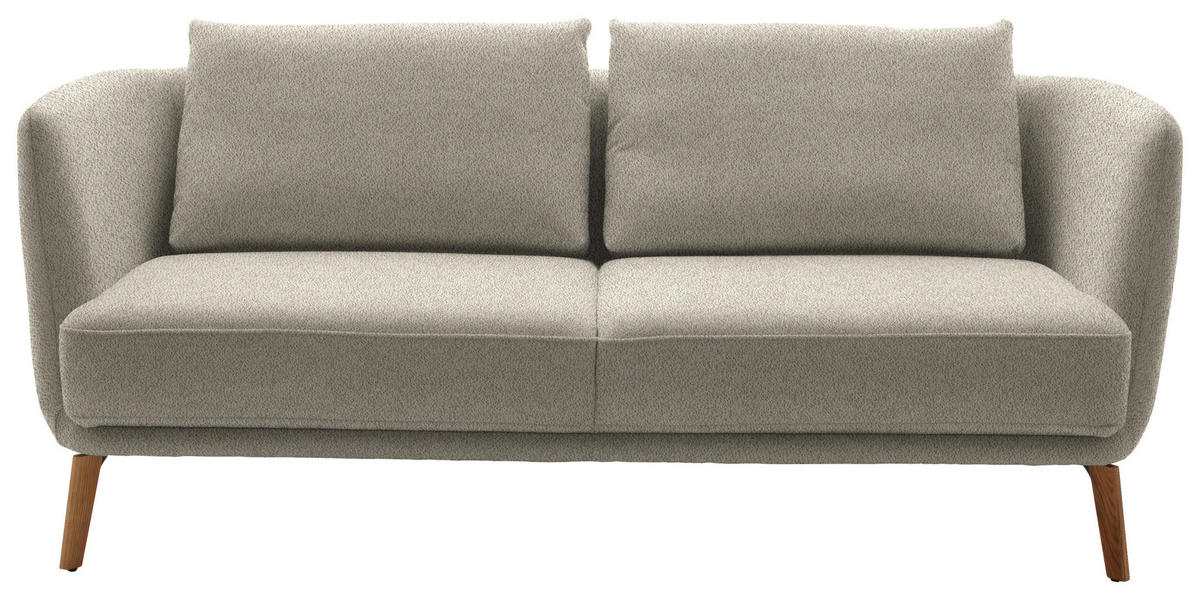 2,5-SITZER  in Flachgewebe Naturfarben  - Eichefarben/Naturfarben, Design, Holz/Textil (190/71/91cm) - Schöner Wohnen