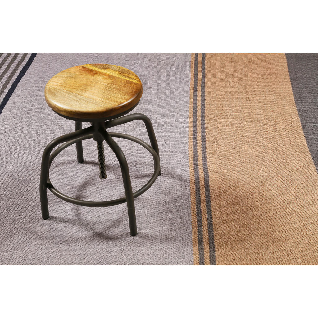 Thumbnail - Esprit Flachwebeteppich Camps Bay, Braun, Grau, Orange, Textil, Streifen, rechteckig, 130x190 cm, Hohenstein, Oeko-Tex® ...