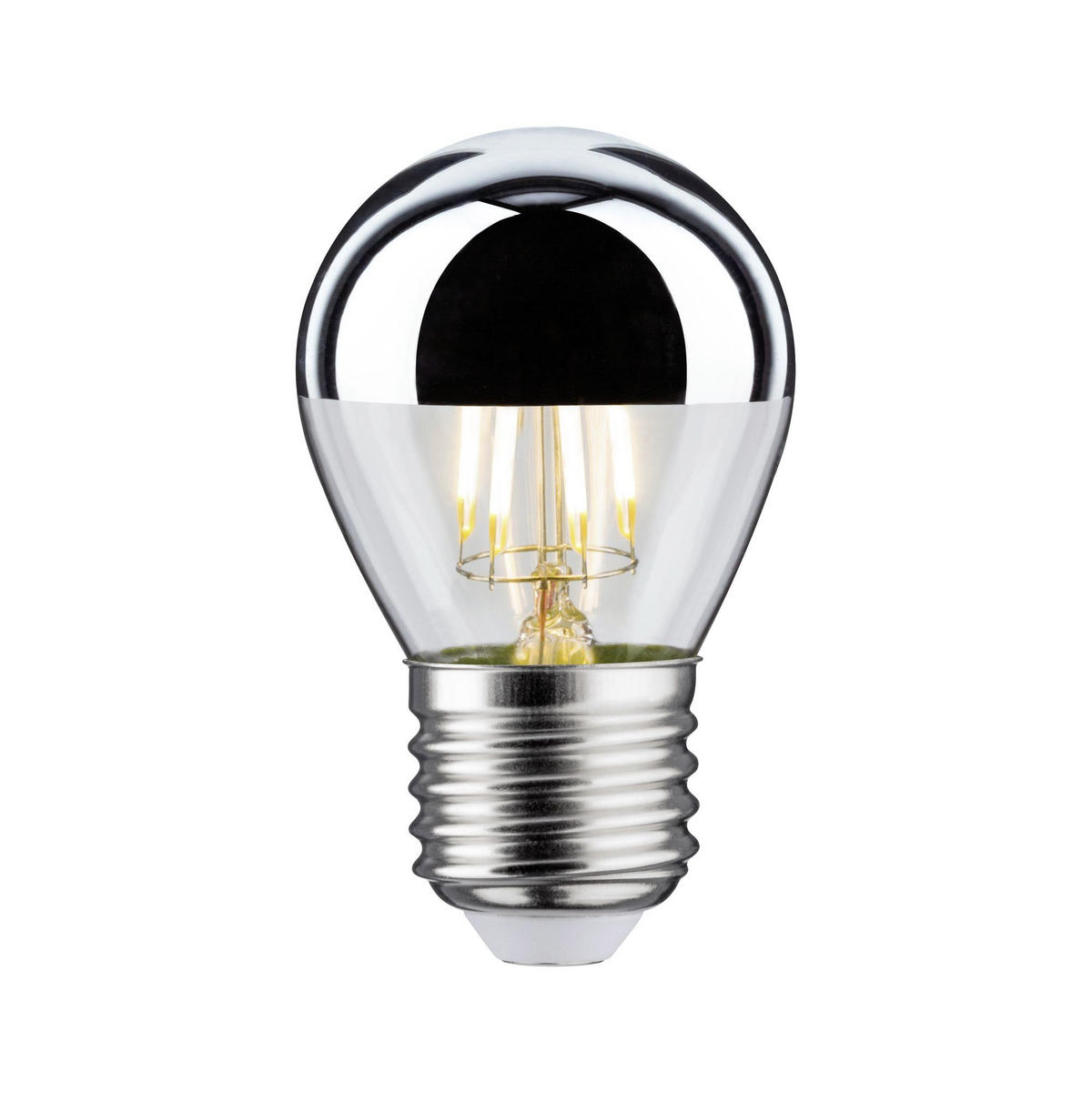 LED-LEUCHTMITTEL   E27 4,8W W 360 lm  - Klar/Silberfarben, Basics, Glas (7,2cm) - Paulmann