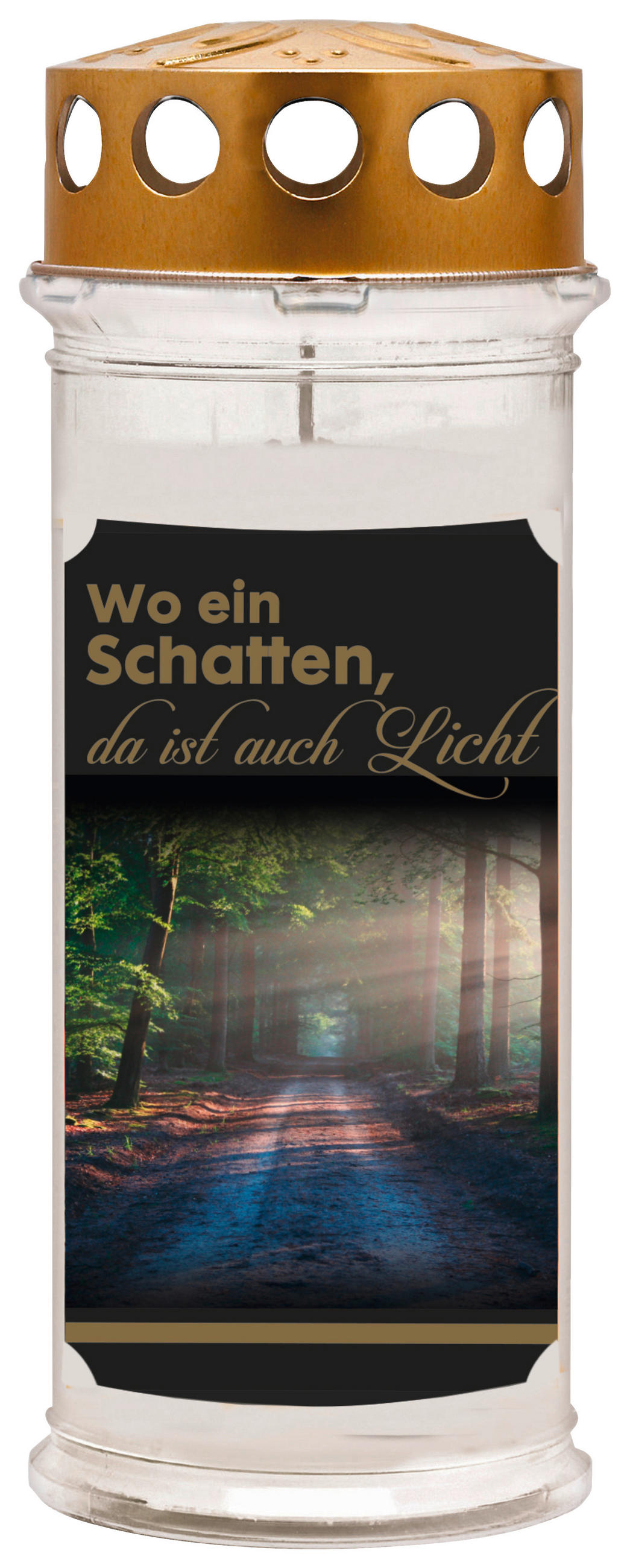 Grabkerze Ambrosius Schatten/ Licht Ø/H: 7,5/21 cm