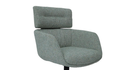 ARMLEHNSTUHL in Eisen Webstoff - Schwarz/Grün, Design, Textil/Metall (62/92/66cm) - Dieter Knoll