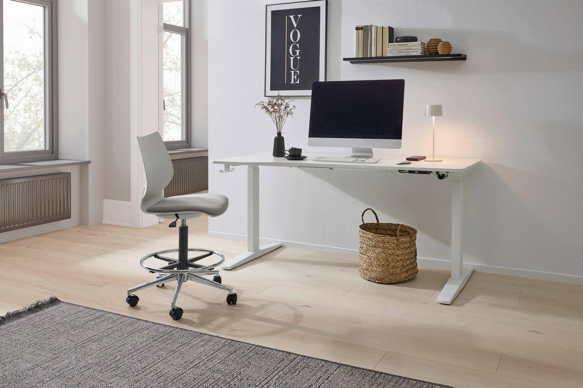 SCHREIBTISCH  in Weiß  - Weiß, MODERN, Holzwerkstoff/Kunststoff (160/71/116/75cm) - MID.YOU