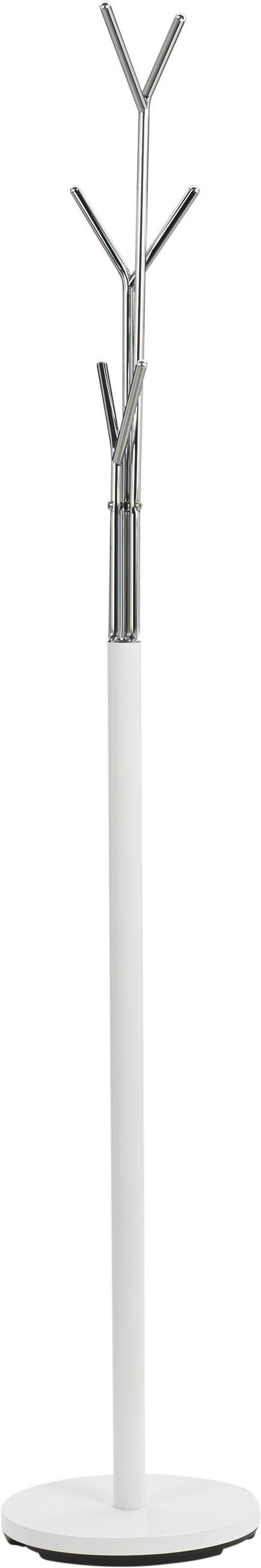 ŠATNÍ STOJAN - bílá/barvy chromu, Design, kov (29/171/29cm) - Carryhome