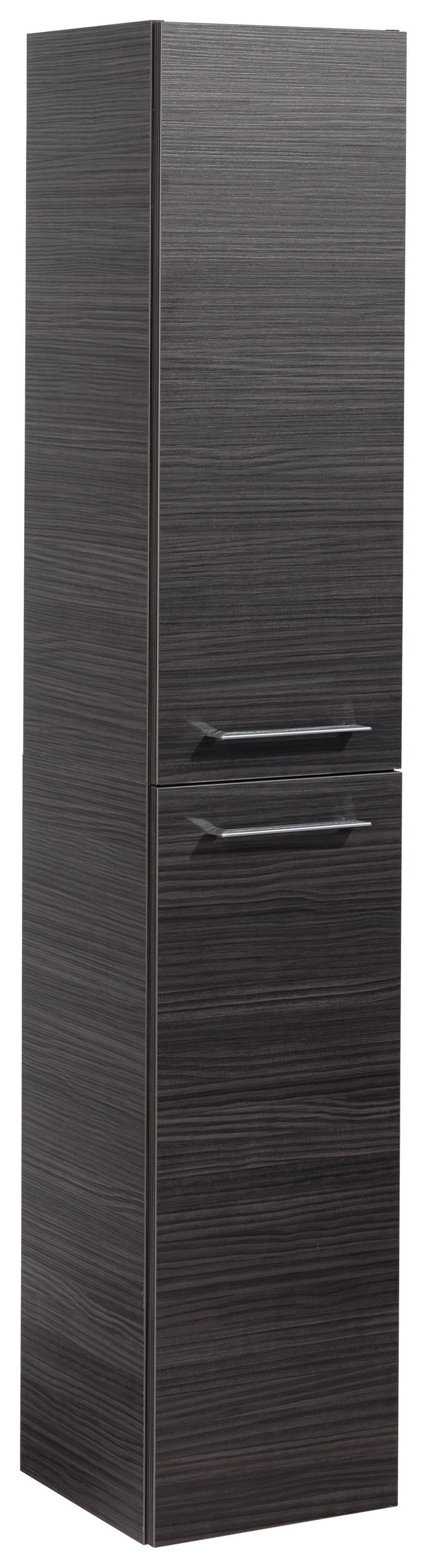 HOCHSCHRANK 30/159/32 cm - Dunkelbraun/Silberfarben, MODERN, Glas/Holzwerkstoff (30/159/32cm) - MID.YOU