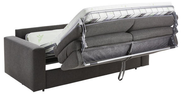 SCHLAFSOFA Webstoff Graphitfarben - Schwarz/Graphitfarben, KONVENTIONELL, Kunststoff/Textil (198/84/98cm) - Novel