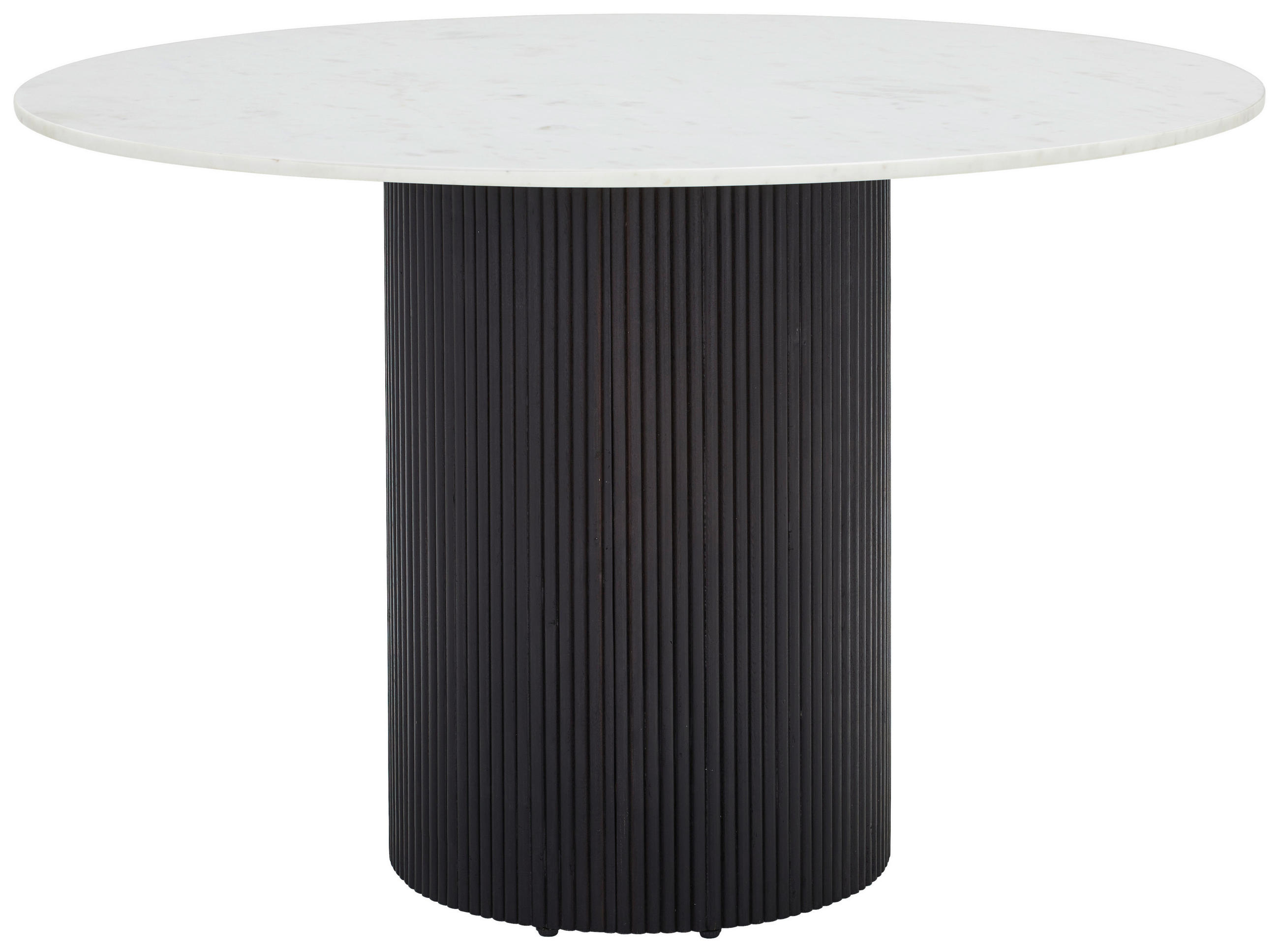P & B JÍDELNÍ STŮL, akácie, černá, bílá, 120/120/76 cm