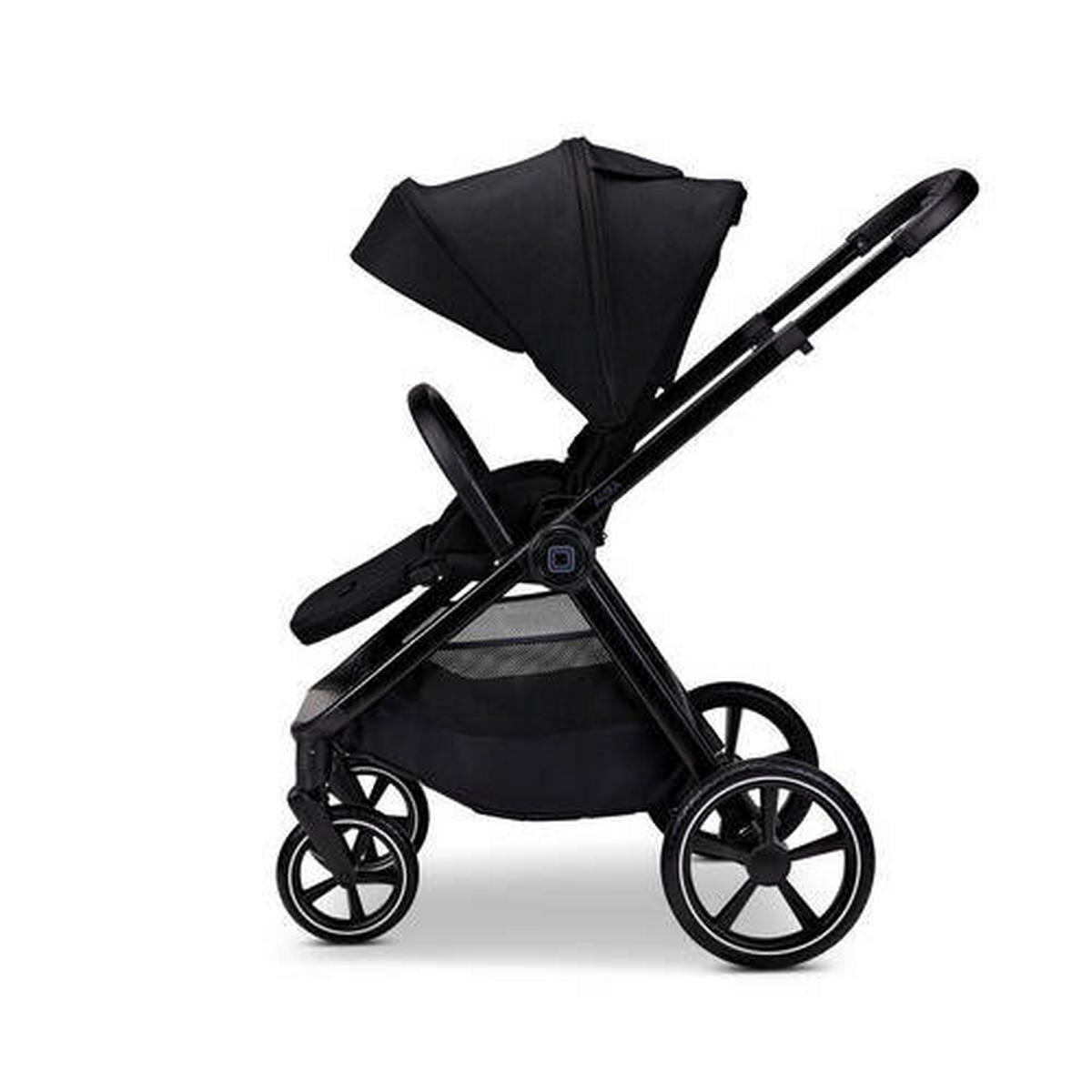 KINDERWAGENSET  Aura Set  Onyx Melange  - Schwarz, Basics (140/61/115cm) - Moon