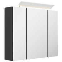 SPIEGELSCHRANK 75/62/17 cm  - Graphitfarben, MODERN, Glas/Holzwerkstoff (75/62/17cm) - MID.YOU