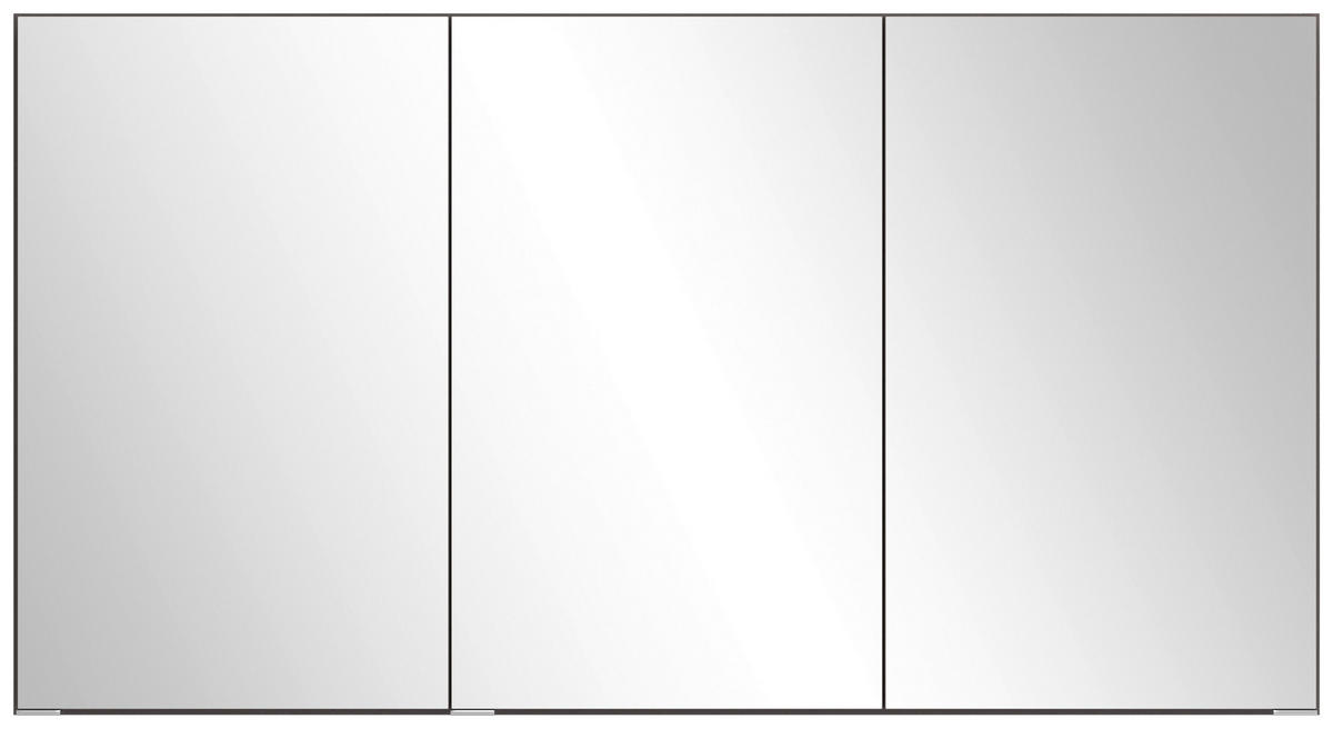SPIEGELSCHRANK 120/64/20 cm  - Graphitfarben, Modern, Glas/Holzwerkstoff (120/64/20cm) - Held