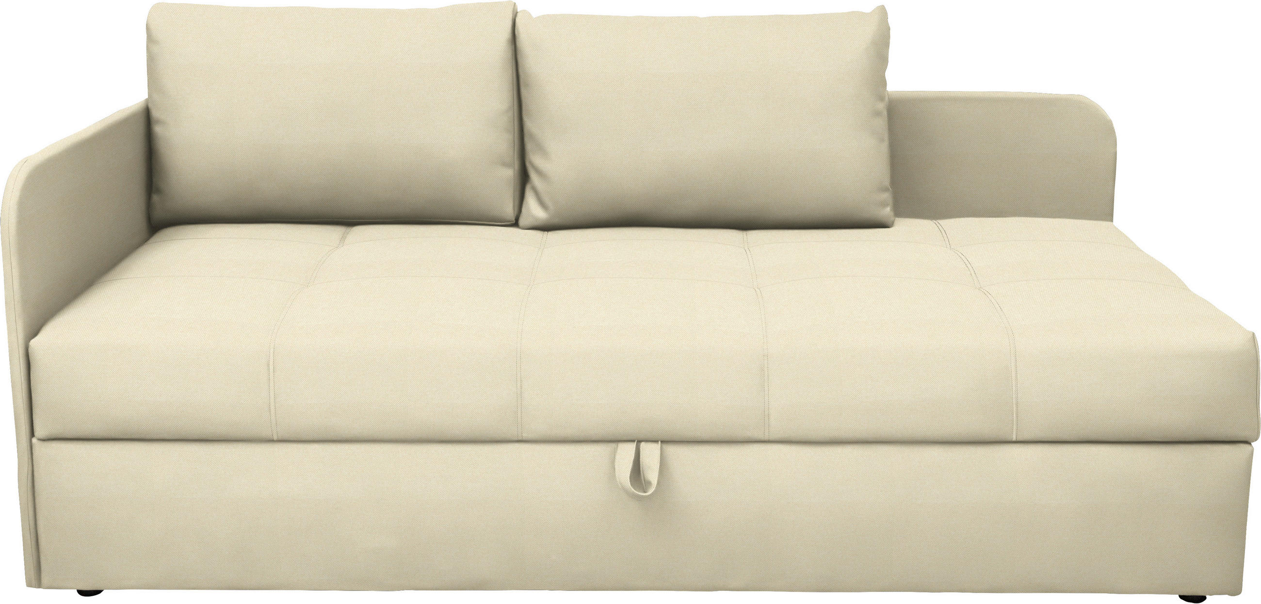 LIEGE in Flachgewebe Creme  - Creme/Schwarz, Basics, Kunststoff/Textil (205/90/95cm) - Xora